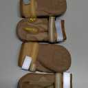 QUMY Dog Shoes for Large Dogs, Medium Dog Boots & Paw Protectors for Winter Snowy Day, Summer Hot Pavement, Waterproof in Rainy Weather, Outdoor Walking, Indoor Hardfloors Anti Slip Sole Khaki 5 (Size 5: 2.4''x2.8''(W*L) (Pack of 4))