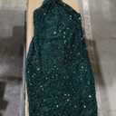 Women's Sexy Glitter Halterneck Sleeveless Bodycon Sequins Club Party Mini Dress, Size M