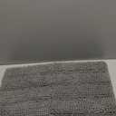 Bcoimo 24"17" Chenille Bath Mat  Non-Slip with Backing Bath Rug Ultra-Absorbent and Machine Washable Bathroom Mat Quick-Dry Design. Ideal for Bathroom and Tub Areas (1'5" x 2' (Rectangular), Grey)