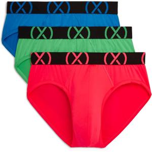 2(X)IST Micro Sport Mens Underwear No Show Briefs Bright Fashion 3 Pack (S)