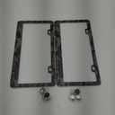 Black Camouflage License Plate Frames 2pcs, Aluminum Universal Car License Plate Holder with Elliptical Hole for US Vehicles, 12 x 6 Inch