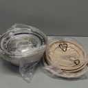 Umite Chef Mixing Bowls with Airtight Lids Set, 8PCS Stainless Steel Khaki Nesting Bowls with Grater Attachments, Kitchen Bowls with Non-Slip Bottoms, Size 5, 4, 3.5, 2, 1.5QT for Mixing & Serving