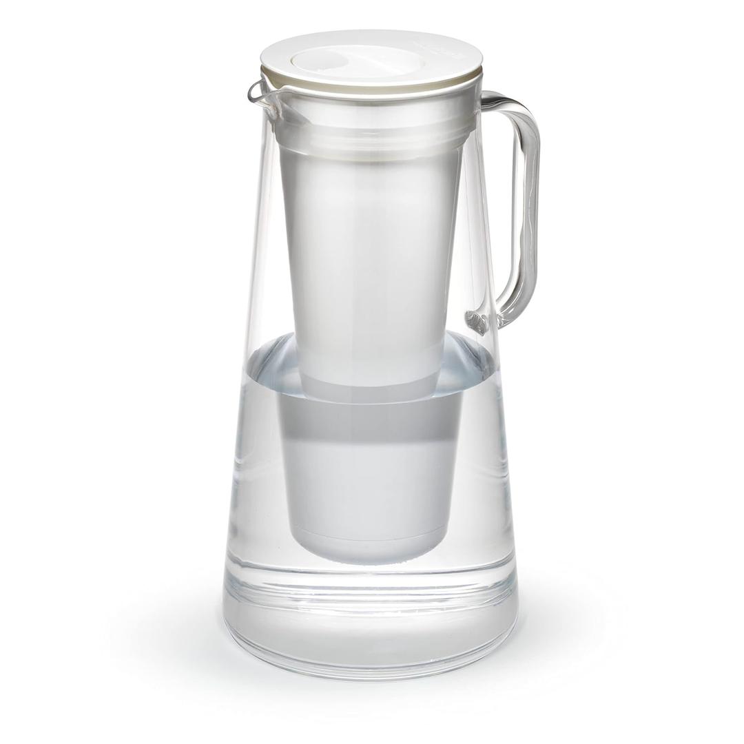 LifeStraw Home Water Filter Pitcher, 10-Cup, White, BPA Free Designed for Everyday Protection Against Bacteria, parasites, microplastics, Lead, Mercury, PFAS and a Variety of Chemicals