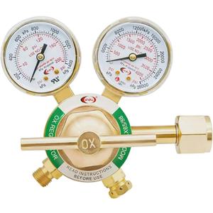 CDL Oxygen and Acetylene Regulator (Oxygen, Brass, Medium Duty)