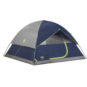 Coleman Sundome Camping Tent 2/3/4/6 Person Dome Tent with Quick Setup and Included Rainfly for Wind & Rain Protection Ideal for Camping Festivals Backyard and Sleepovers