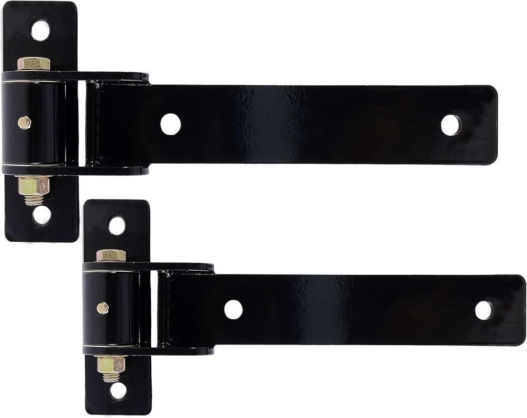 Heavy duty gate hinges for Large Heavy Wooden or Metal gates.13'' hinge opens 180,Face mount Bolt on or Weld on gate within 900 Lbs, Heavy duty hinge with built-in ball bearings,2 pcs(Patent Pending)