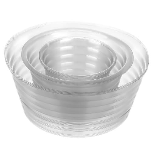 IWOWHERO Nursery Plastic Pots Liners Trays 15pc Set for Small to Large Plant Baskets