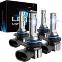 RCJ 9005 9006 Bulbs Combo, 600% Brightness 9005/HB3 High 9006/HB4 Low Dual Beam Bulbs, 6000K Cool White, Plug and Play, IP67 Waterproof, Pack of 4