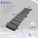 2 Pcs Outdoor Picnic Bench Cushion,Waterproof Picnic Table Seat Cushions with Buckles,Olefin Benches Pads for Garden,Camping,Patio (Dark Grey, 96 * 10in)