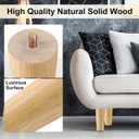 Maitys 8 Pcs 6 Inch Round Solid Wood Furniture Legs Furniture Wooden Replacement Chair Feet Dresser Sofa Couch Legs Table Cabinet Footstool DIY Projects for Home(Wood)