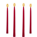 4 Pack 8 Inch Gradient Color Spiral Taper Candles for Wedding,Birthday,Christmas and Spring Home Decoration, Kitchen Twisted Candlesticks for Dinner Halloween,Thanksgiving (4, White, 8 in)