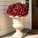 INXUGAO Artificial Flowers Fake Roses for Outdoor, 6Pcs 28" Long Stem Silk Red Roses for Wedding Indoor Outside Party Decor, Realistic Faux Bouquet for Tall Vase Planter