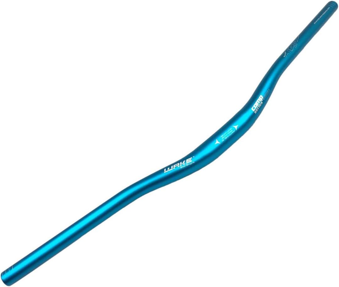 Wake 31.8mm MTB Mountain Bike Handlebar, Aluminum Alloy Mountain Bike Bicycle Riser Handlebar Extra Long 720/780mm with Paint Matte Surface (Blue, 780mm)