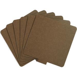 Touri Pottery Bats Set for Pottery Wheel - 6 Pack 7 Square Inner Bats Only, Ceramic Tools for Pottery Making, Brown