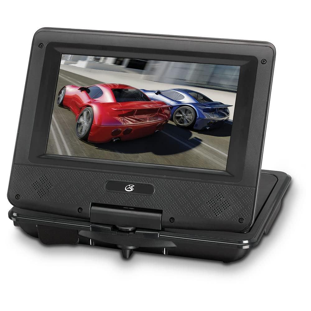 GPX PD701B PD701B Standard Portable DVD Player with 7-in. Swivel Screen and Remote