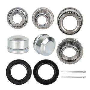2 Set Fits for 1-1/4'' 3/4'' Axles Trailer Wheel Hub LM11949 Kit, LM11949/10 and LM67048/10 Bearing,Made of Chrome Steel03813TC Seal OD 59.15mm, Dust Cover and Cotter Pin.