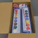 Sabary 50 Pack End of School Year Gift for Student Watercolor Paint Set Bulk with Card and Rope 8 Washable Watercolor Paint with Brush for Last Day of School Classroom Kid Art Party Favor (Heart)