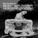 cciyu 18B5081 Rear Left Disc Brake Caliper w/Bracket For Chrysler For Town & Country 2008-2012,For Dodge For Grand Caravan 2008-2012,For Ram For C/V 2012,For Volkswagen For Routan 2009-2012