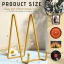 Mixweer Plate Stands for Display 18 Pack 6 Inch Plate Holder Display Stands Picture Frame Stand Holder Metal Frame Holder Stand for Decorative Plate, Book, Photo, Easel, Platter, Tabletop Art (Gold)
