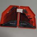 EFFICERE 30-Piece Premium Hex Key Allen Wrench Set, SAE and Metric Assortment, L Shape, Chrome Vanadium Steel, Precise and Chamfered Tips | SAE 0.028-3/8 inch, Metric 0.7-10 mm | In Storage Case