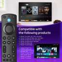 Replacement Remote for FireSeries, Insignia Smart TVs Stick and TVs Cube, Voice Remote Compatible with FireStick(2nd/3rd Gen/Lite/4K/4K Max), Smart TVs 3rd Gen & TVs Cube(1st/2nd Gen), PRO Remote