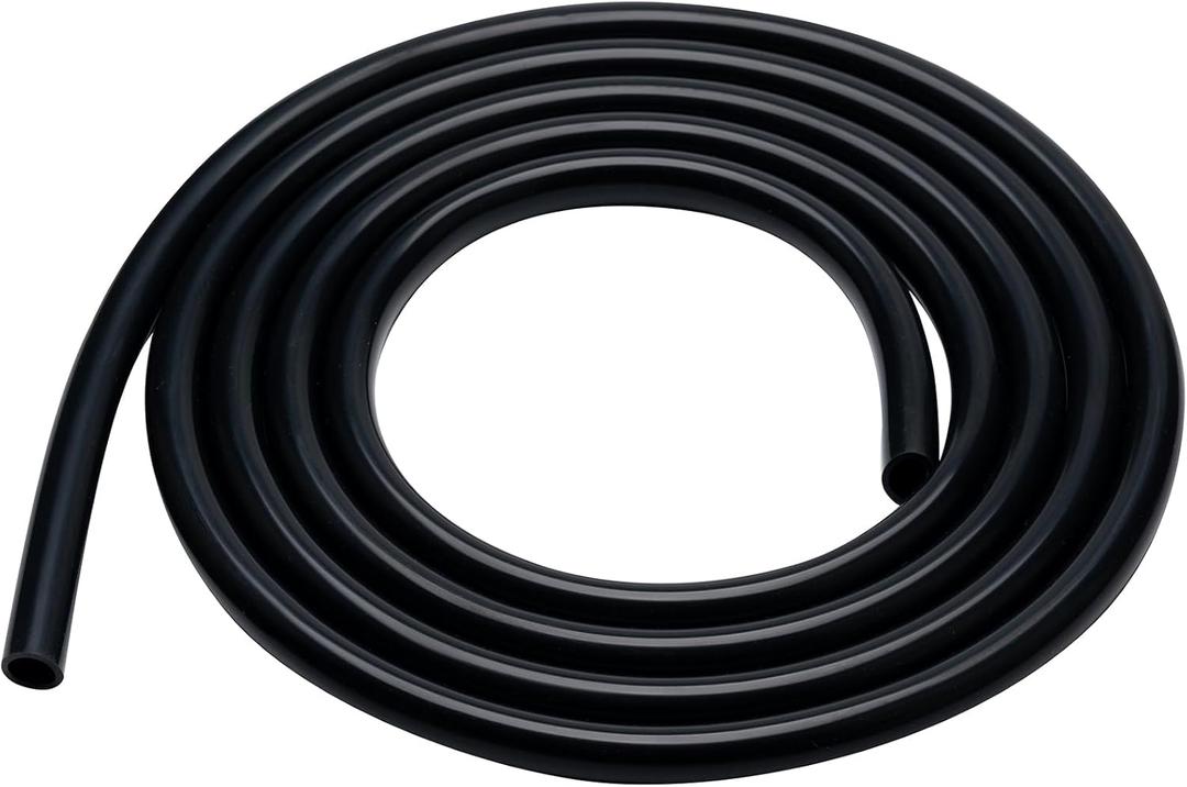 Silicone Tubing 1/2 ID  5/8 OD - 10FT Black Flexible Food Grade Hose Soft Pure Silicon Tube for Home Brewing Wine Making Hydroponic Pond Pump, Temp Resistance