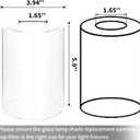 GO&SO 3 Pack Clear Glass Lamp Shade Replacement, 5.9" Height, 3.94" Diameter, 1.65" Fitter - Cylinder Glass Pendant Light Shades Only,High Transmittance for Chandelier Shades,Wall Sconces,Floor Lamps
