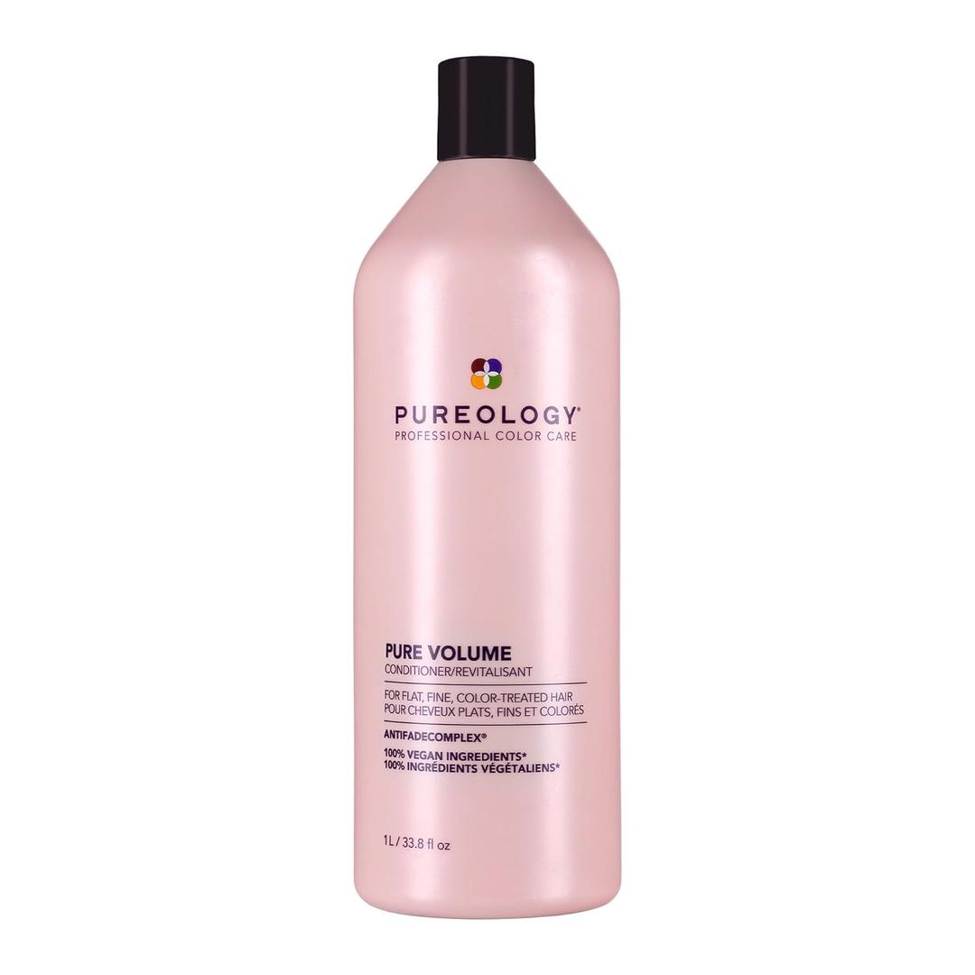 Pureology Pure Volume Conditioner - Enhances Volume and Movement, Lightweight Shampoo for Fine, Flat, Color Treated Hair (33.8 Fl Oz (Pack of 1))