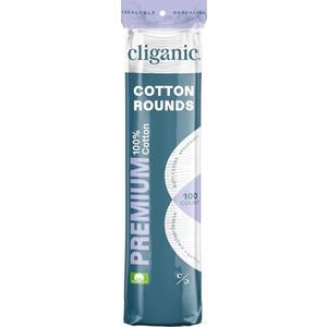 Cliganic Premium Cotton Rounds for Face (100 Count) | Makeup Remover Pads, Hypoallergenic, Lint-Free | 100% Pure Cotton 3 Pack