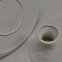 Jusalpha 12 Inches White Porcelain Decorative Cake Stand-Cupcake Stand (CS01 - Glass Dome)