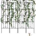 VEVOR Garden Trellis for Climbing Plants, 87 x 20 in, 4 Packs Rustproof Metal Garden Flower Rose Trellis, Outdoor Climbing Clematis Trellis Cucumbers Support for Courtyards Lawns