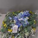 26 Inch Spring Wreaths for Front Door Outside Large Artificial Summer Wreath Silk Hydrangea Wreath with Yellow Daisy and Eucalyptus Leaves Indoor Outdoor Porch Rustic Farmhouse Home Wall Wedding Decor