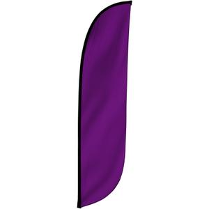 LookOurWay Feather Flag Banner - 12 Feet Tall Advertising Flags for Outdoor Business and Events Promotion - Swooper Flag Only - Solid Color Flags - Purple (10M1200108)