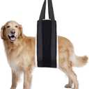 20-150lb Dog Sling for Large Dogs Hind Leg Support, Hevy Duty Portable Dog Lift Harness for Back Legs, Dog Hip Harness Large Breed, Dogs Lifter to Help Lift Rear for Senior/Injured Dog (Black)