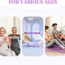 Pedal Resistance Bands with Handles, Upgrade 6-Tubes Manual Tension Training Pedal, Natural Rubber Foot Pedal Resistance Bands, Multifunction Fitness Bands for Abdomen, Waist, Arm, Leg (Purple)