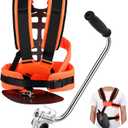 Trimmer Shoulder Strap Padded Universal Adjustable, String Trimmer Harness, Nylon Double Shoulder, Ergonomic Handle Grip for Weed Trimmers, Extension for Lawn Care, Landscaping