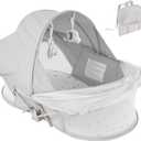 Portable Baby Bassinet Travel Baby Bed included Carry Backpack , Baby Cribs Travel Pod for Outdoors Baby Lounger Infant Travel Bed with Mosquito Net and Sunshade Canopy, Lightweight Washable Foldable