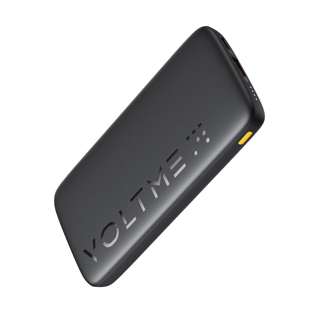 VOLTME Portable Charger, Slim 10000mAh 5V/3A Power Bank, USB C in&Out High-Speed Charging Battery Pack, Travel Essentials Dual Output Compatible with iPhone 17 16 15 14 13 12 Samsung Google iPad etc