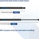 C16-04464a 752762 13 inch Gas Struts 30Lb/133N, 13" Shock Spring Lift Support for Camper Shell Window Pickup Leer Topper Canopy Truck Weatherguard Tool Box Lid, 2Pcs Set