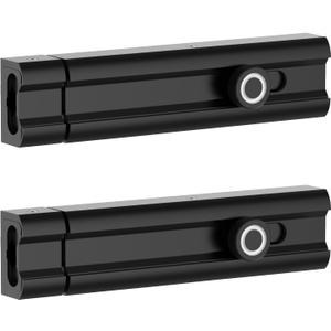 Slide Lock, Security Barrel Slide Bolt Latch, Heavy Duty Gate Hardware for Flush or Recessed Doors and Gates (Black-2Pcs, 6Inch)