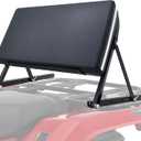 Universal ATV Backrest with Storage Pocket,900D Oxford Cloth Cover with 270 Degrees Reflective Strips,Heavy Duty Steel Frame,2.7"Thick Sponge Cushion Layer,Adjustable Folds Flat