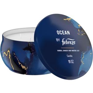 Febreze Scented Candle, Ocean Scent, 11 oz 4 Wick Candle, Single Pack