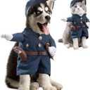 Pet Policeman Costumes Dog Police Outfits with Hat Puppy Halloween Costumes Novelty Funny Cosplay Party Apperal Suits for Small Medium Dogs Cats (Small)