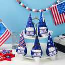 2 x Jenaai 5 Pcs Veterans Day Gifts Patriotic Gnomes Ornaments with Appreciation Cards Christmas Holiday Gnomes Plush Tray Table Decor for Patriotic Party Favor Home Office Desk