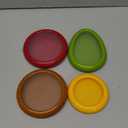 Anti-Oxidation Silicone Fruit and Vegetable Storage Box | Fresh Pod | Set of 4 Reusable Fruit Storage Containers for fridge | Avocado Saver - Onion Holder - Ideal for Tomato, Apple- Fresh Stretch Pods