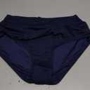 Women V Cut Bikini Bottoms - High Waisted Full Coverage Swimsuits Cross Front Bathing Suit Bottoms 2026 (Large)