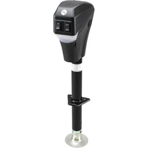 Lippert Power Tongue Jack Electric Trailer A-Frame, 3,500 lbs. 18-Inch Stroke, 5.4-Inch Foot Pad, Durable Textured Casing, Emergency Manual Crank Override, 10.75" Retracted, 28.75" Extended - 285318