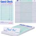 Methdic Guest Checks Server Note Pads 1000 Orders Waitress Notepad for Restaurants (20 Books)