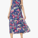 Kensie Womens Sleeveless Ruffle Hem Midi Dress Size 14