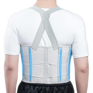 Solmyr Rib Injury Belt Chest Binder, Chest Brace Chest Compression Support Rib Bandage Wrap for Sternum Injuries, Sore or Bruised Ribs Support, Dislocated Ribs Protection, Pulled Muscle Pain, L
